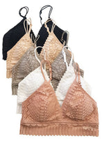 Load image into Gallery viewer, Padded Lace Bralette // Blush
