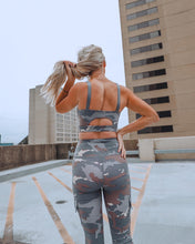 Load image into Gallery viewer, Army Print Sports Bra
