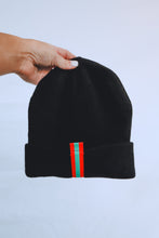 Load image into Gallery viewer, Striped Beanie // Red &amp; Green
