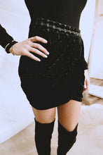Load image into Gallery viewer, Velvet Valentines Skirt // Black
