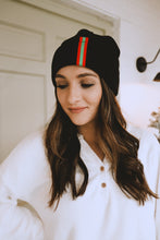 Load image into Gallery viewer, Striped Beanie // Red &amp; Green
