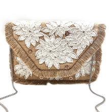 Load image into Gallery viewer, Jute Floral Clutch
