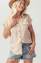 Load image into Gallery viewer, Caroline Khaki Button Down Shirt

