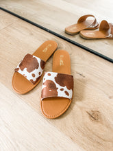 Load image into Gallery viewer, Cow Print Sandals
