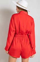 Load image into Gallery viewer, The Susan Silky Red Romper
