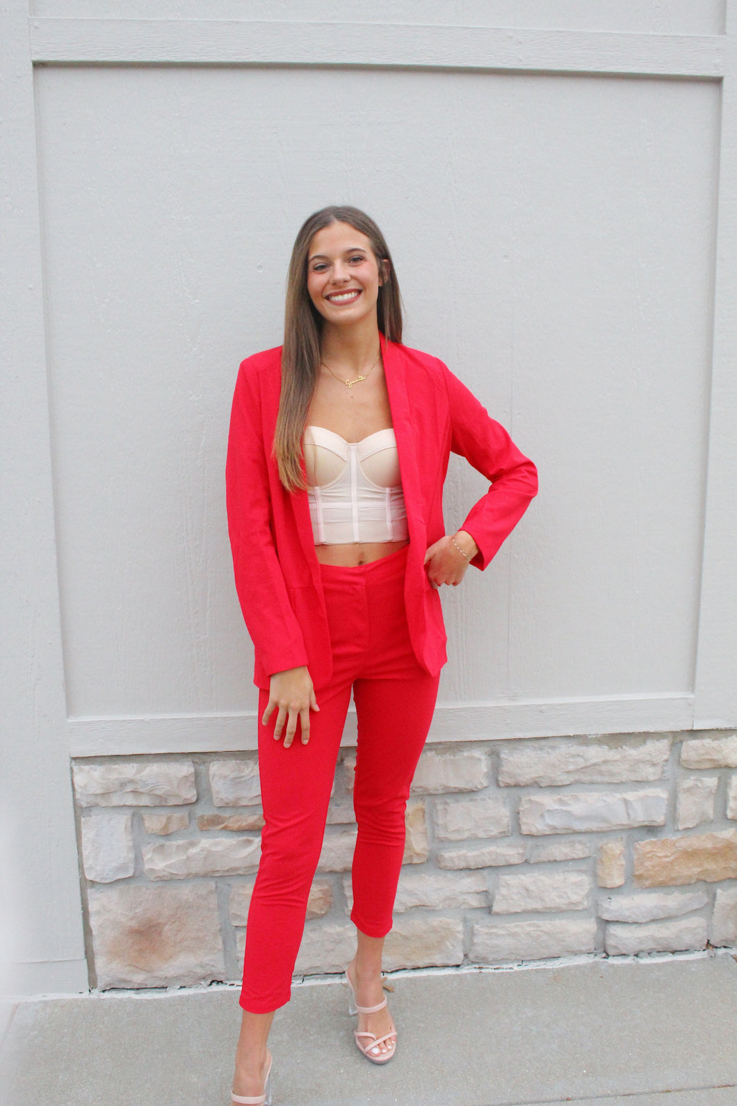 Holly Red Suit//  Blazer and Pants