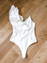 Load image into Gallery viewer, Reece Ruffle Bodysuit // WHITE
