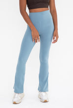 Load image into Gallery viewer, Dusty Blue Flare Leggings
