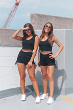 Load image into Gallery viewer, Black Ribbed Set // SHORTS ONLY

