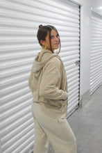 Load image into Gallery viewer, Fleece Hoodie Jacket with Pockets //Natural
