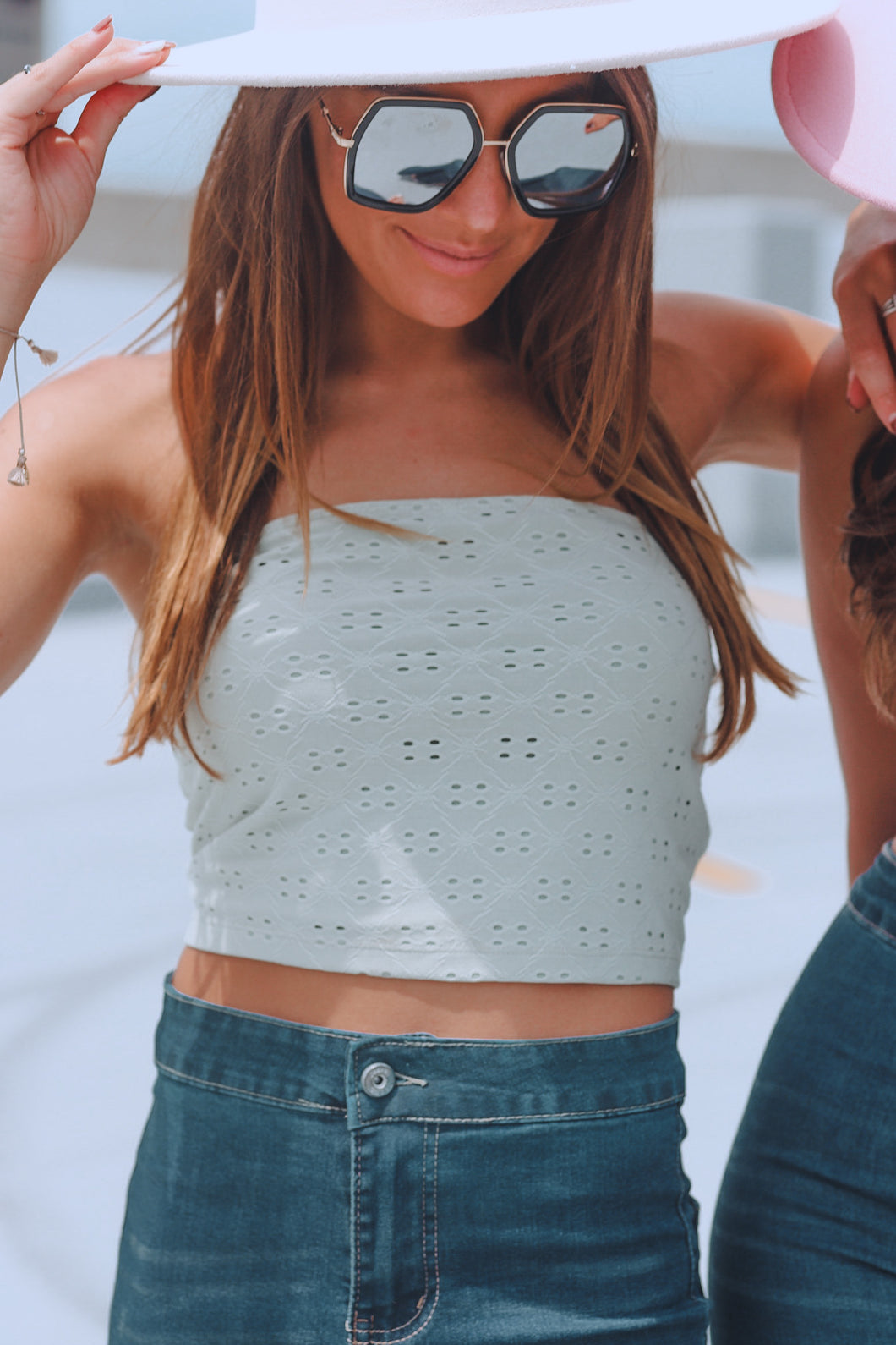 Natalie Knit Tube Top // Moss