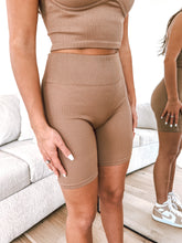 Load image into Gallery viewer, Milk Chocolate Brown Ribbed Set // SHORTS ONLY
