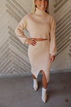 Load image into Gallery viewer, Ecru Turtleneck Sweater Set **SKIRT ONLY**
