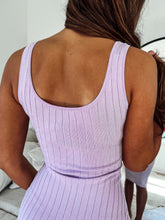 Load image into Gallery viewer, Lavender Ribbed Knit Dress
