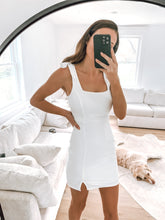 Load image into Gallery viewer, Bow Shoulder Mini Dress // WHITE
