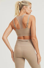 Load image into Gallery viewer, Tan High Neck Workout Top
