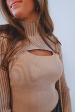 Load image into Gallery viewer, Tan Overlay Sweater
