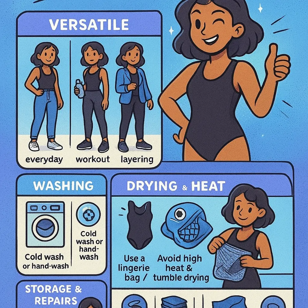 black racerback bodysuit - Fashion