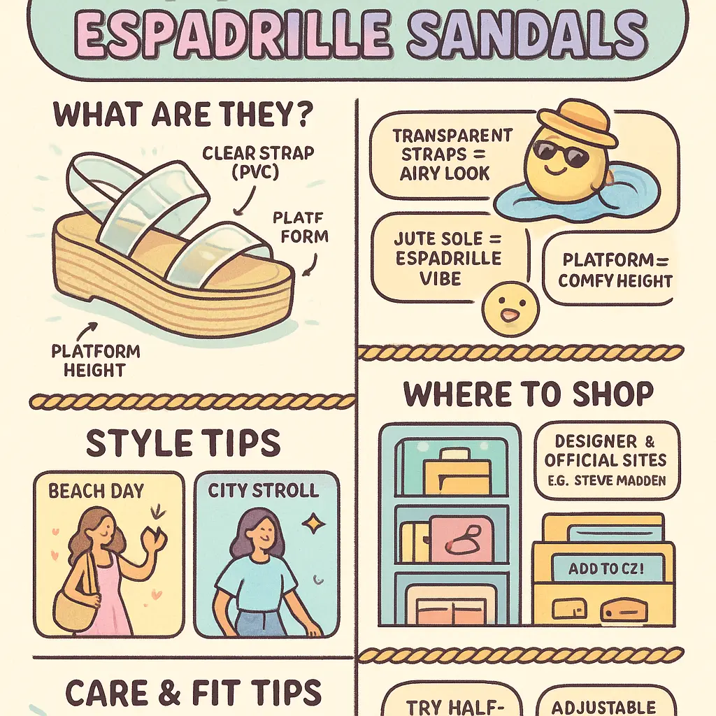 clear espadrille sandals - Platform