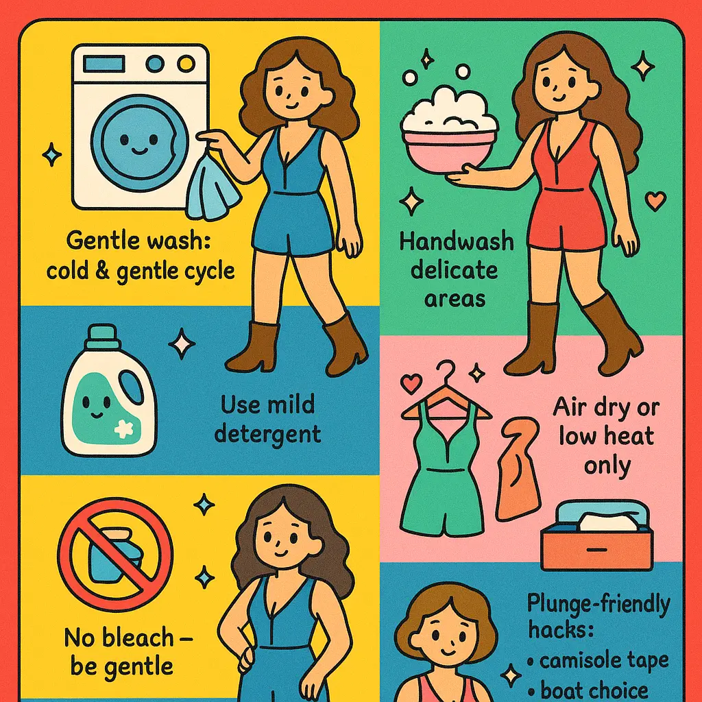 plunge neckline romper - Boots