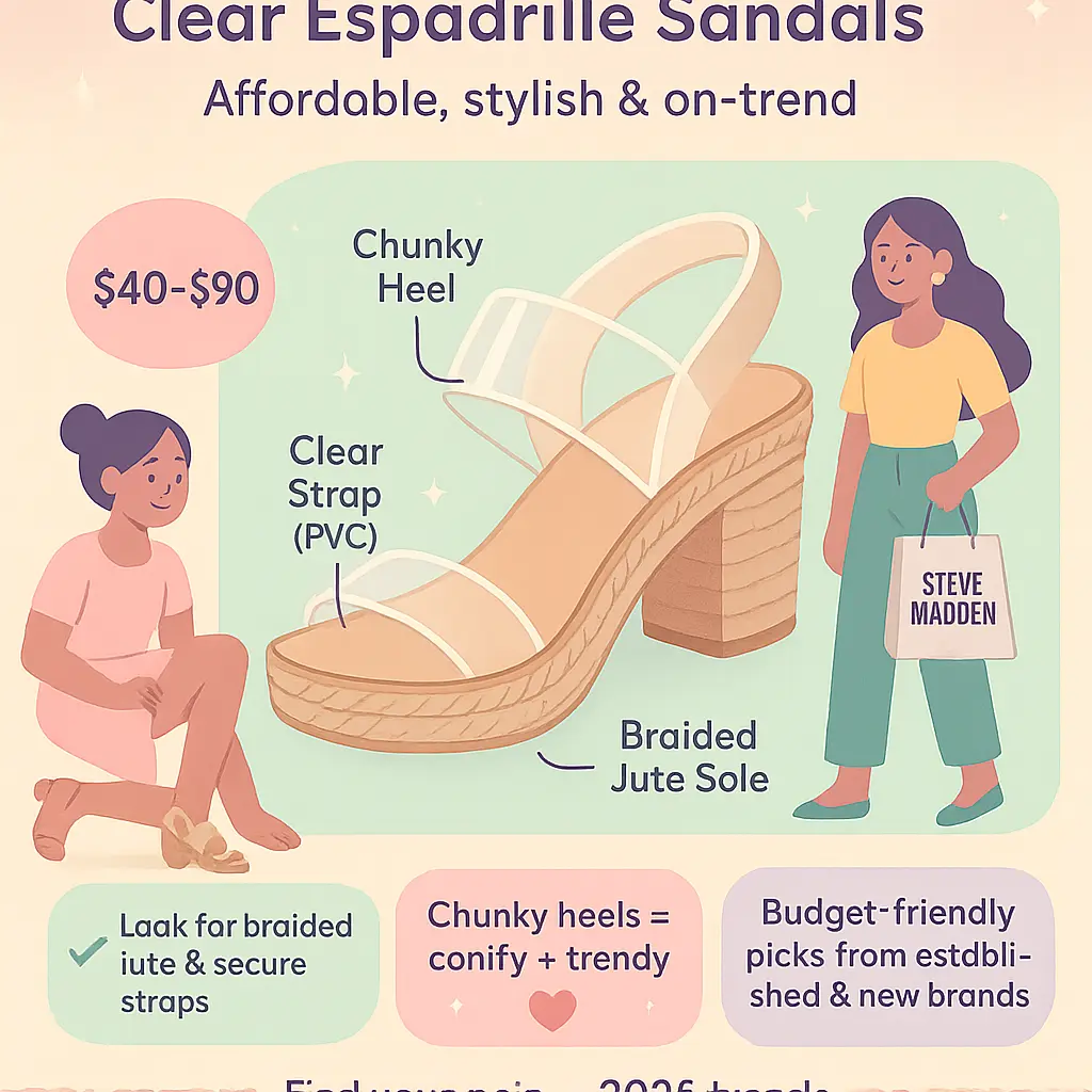 clear espadrille sandals - Chunky