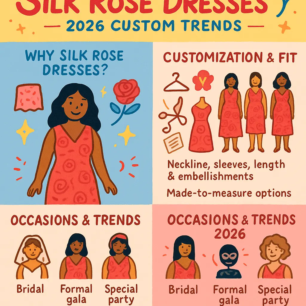 silk rose dress - Evening