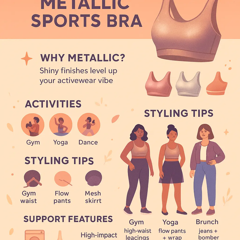 metallic sports bra - Impact