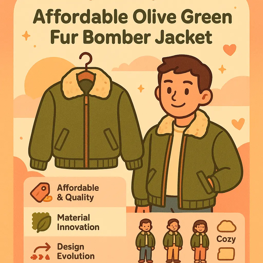 green fur bomber jacket - Jacket