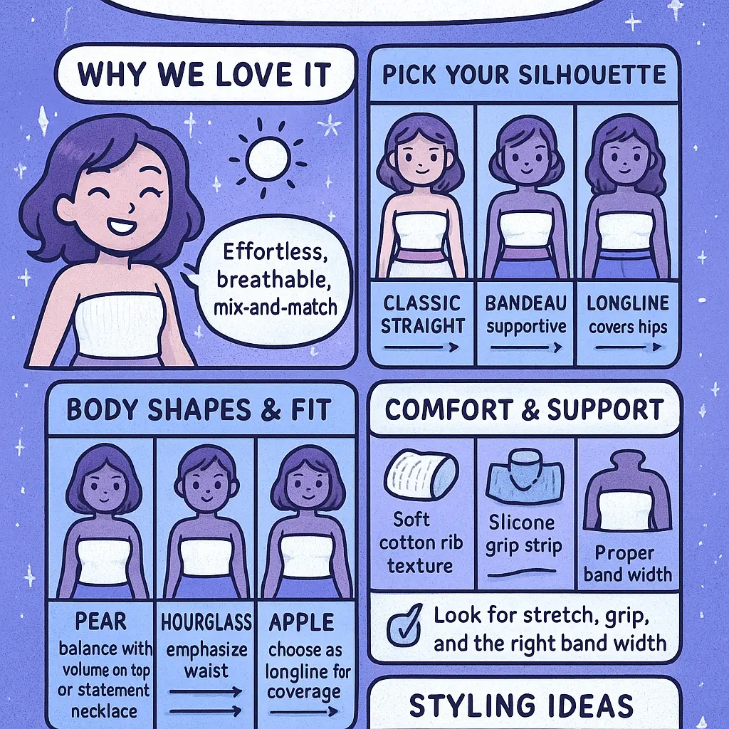 white ribbed tube top - Ribbed