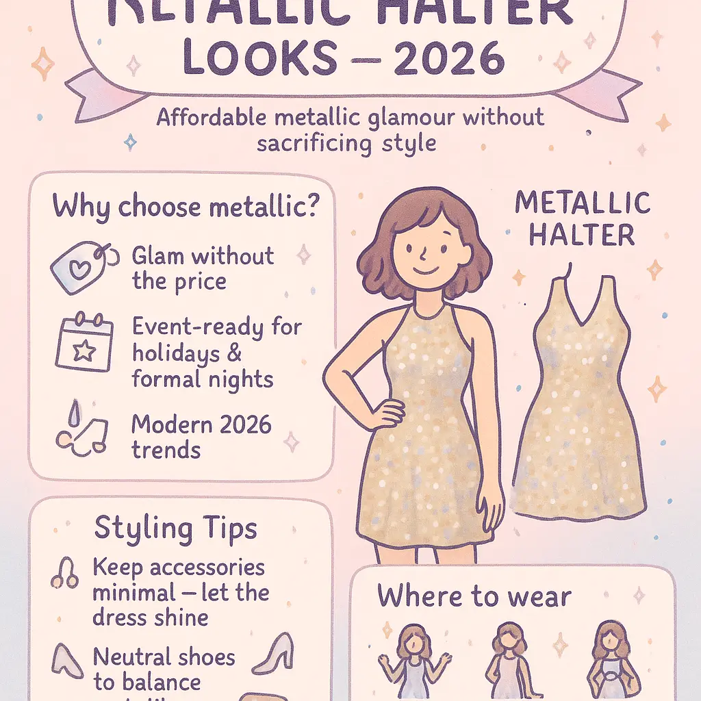 metallic halter dress - Sequin