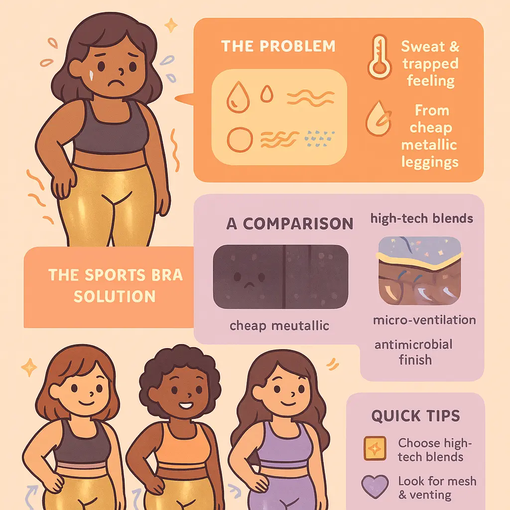 metallic workout leggings - Sports