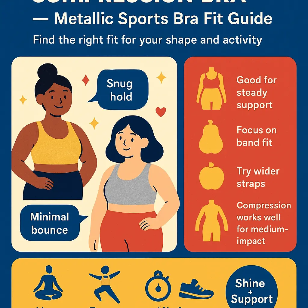 metallic sports bra - Compression