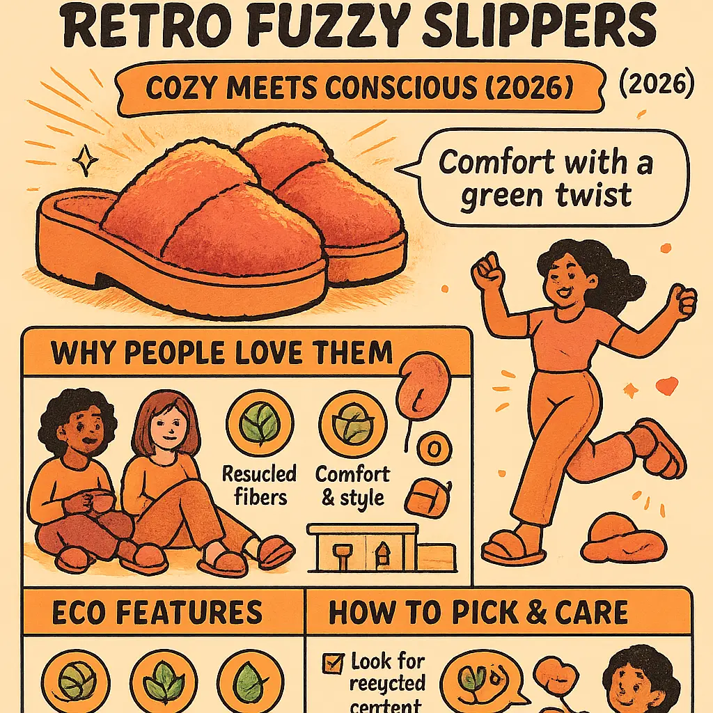 retro fuzzy slippers - Slippers