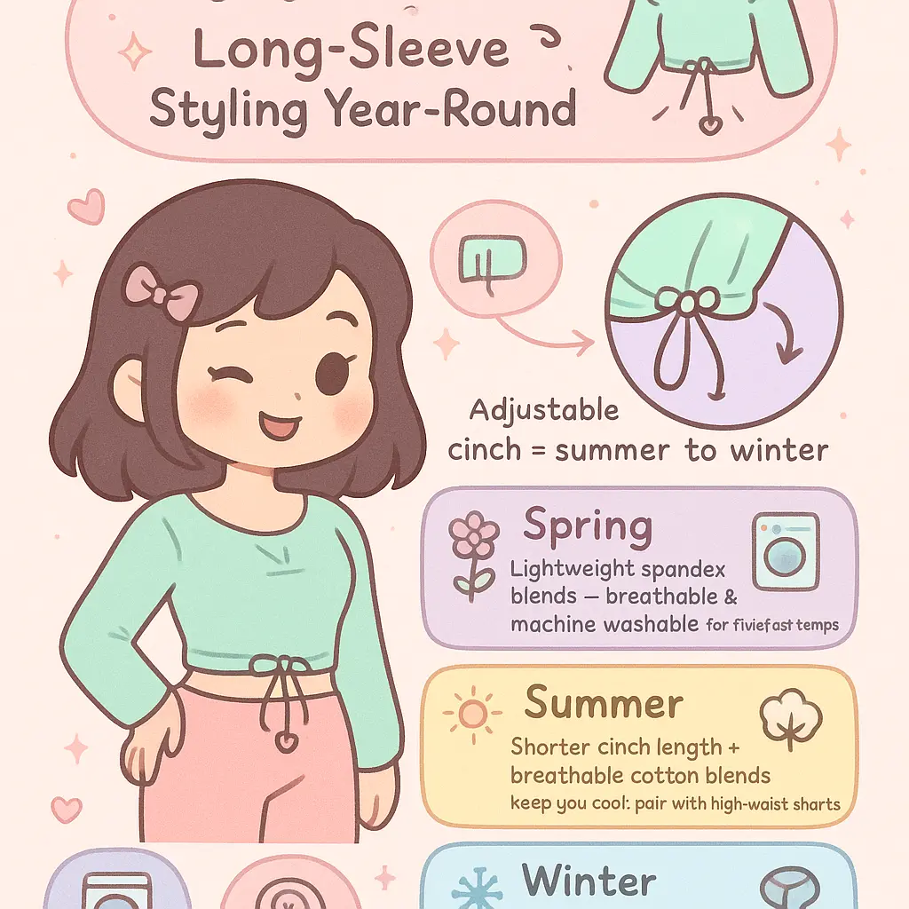 cinch crop top - Sleeve