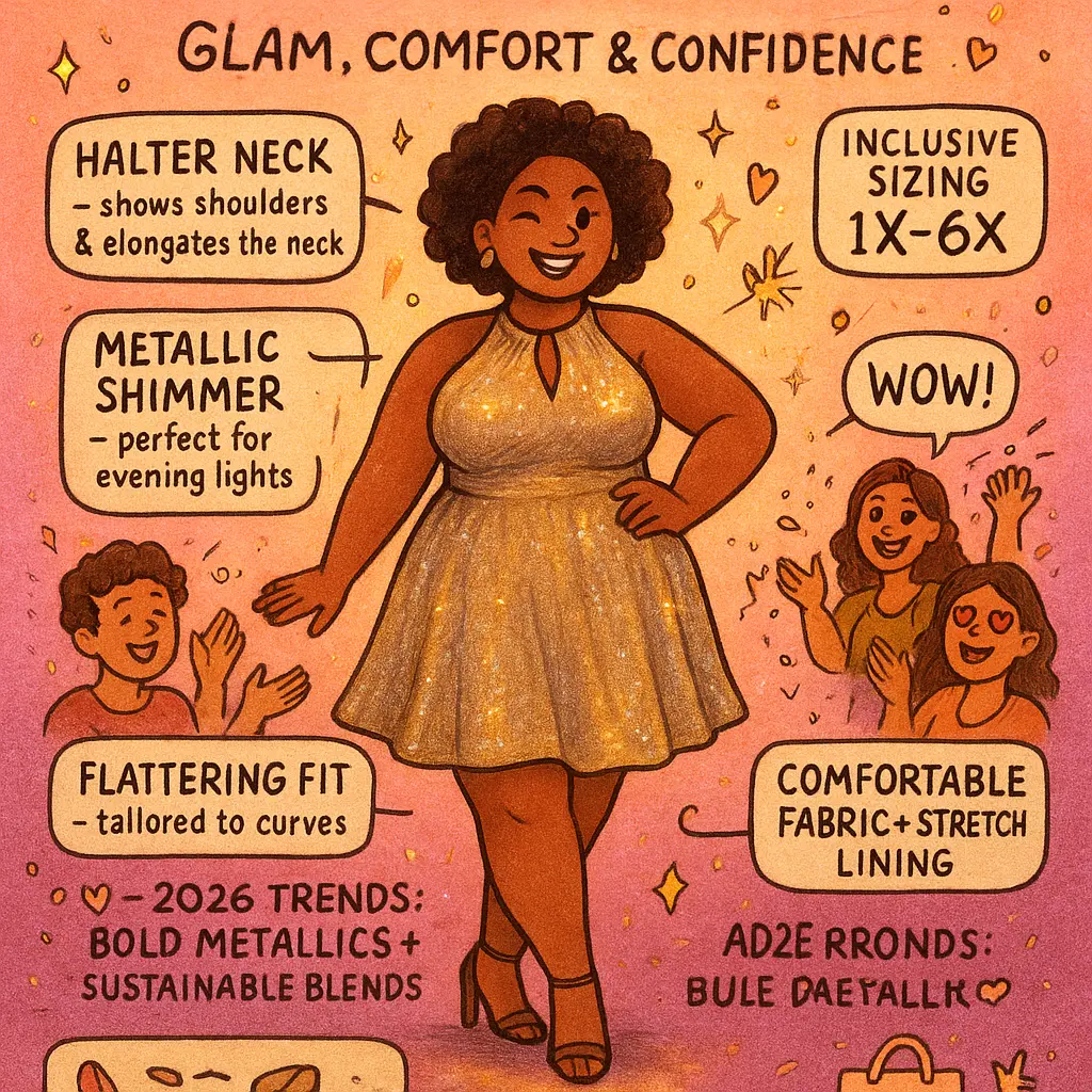 metallic halter dress - Party