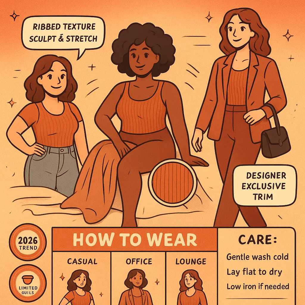 cognac bodysuit - Ribbed