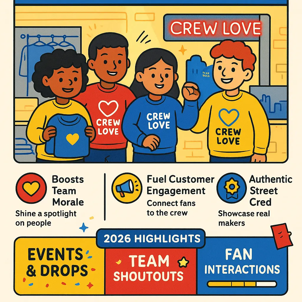 shop crew love - Crewneck