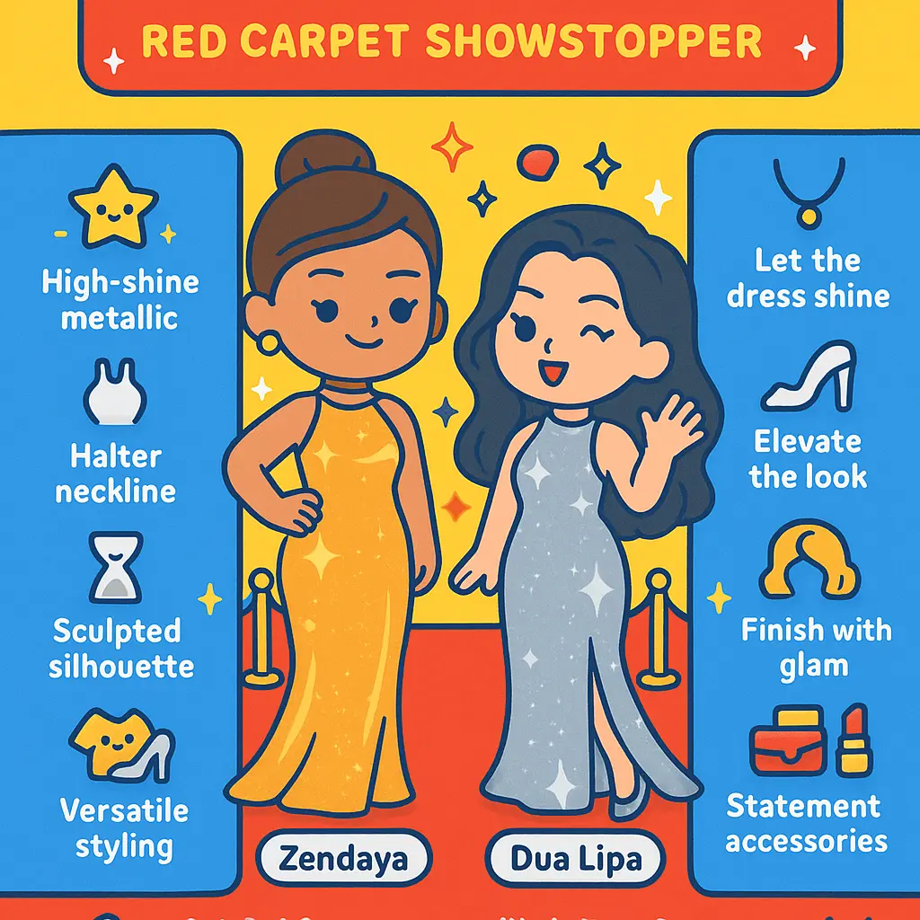 metallic halter dress - Gown