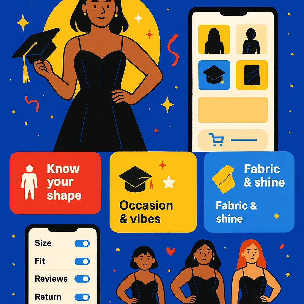 black satin corset dress - Graduation