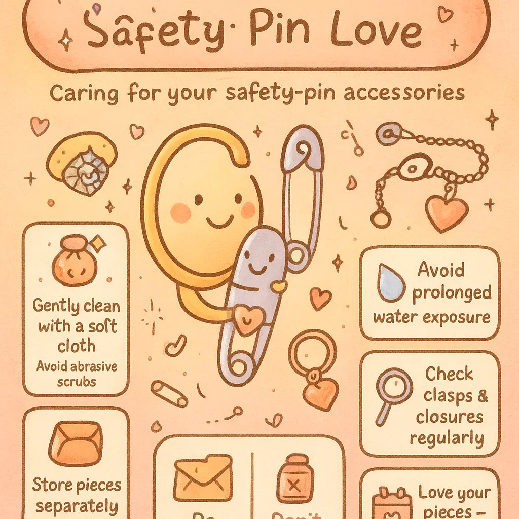 love safety pin - Earrings
