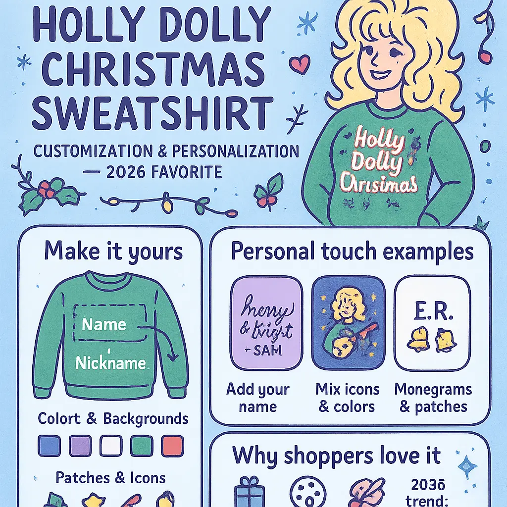 holly dolly christmas sweatshirt - Sweatshirt