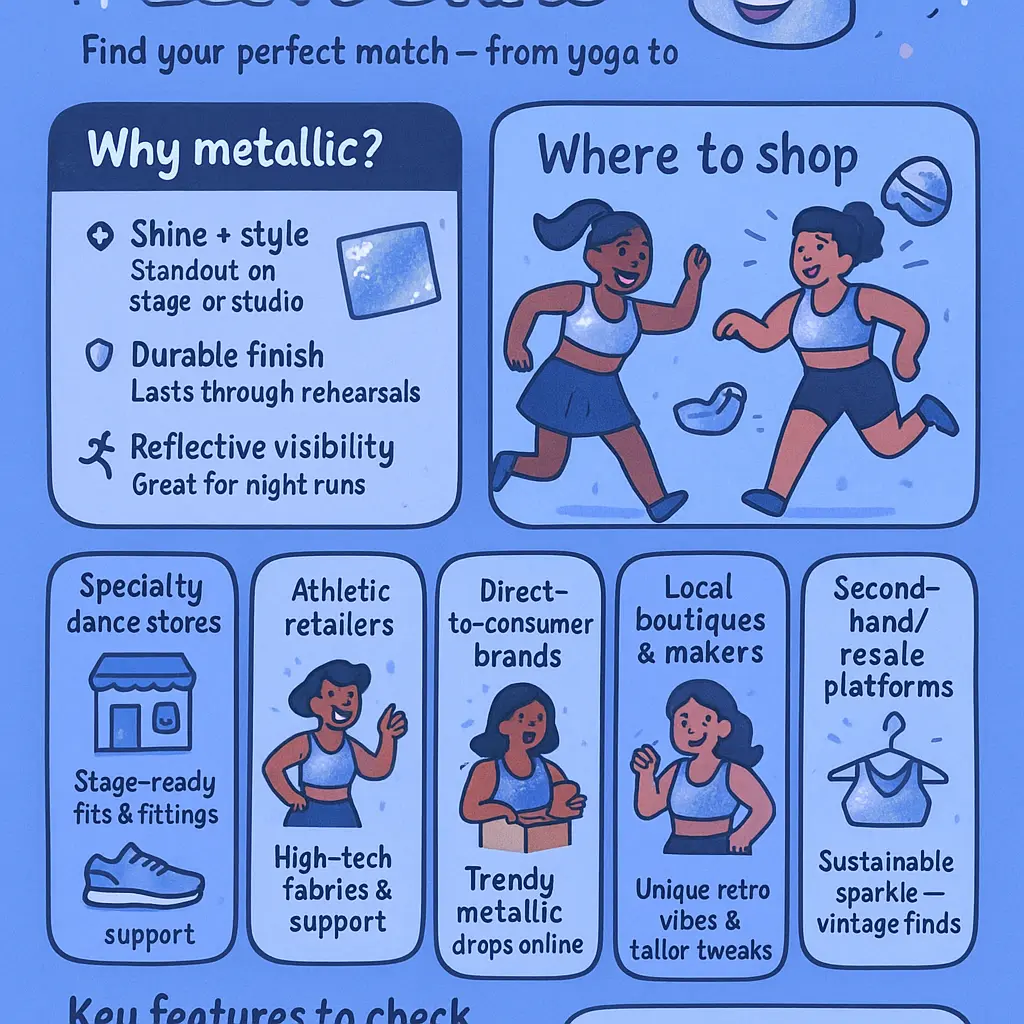 metallic sports bra - Sports