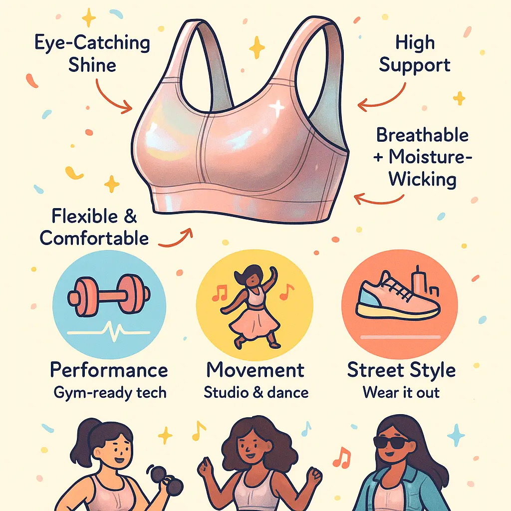 metallic sports bra - Activewear