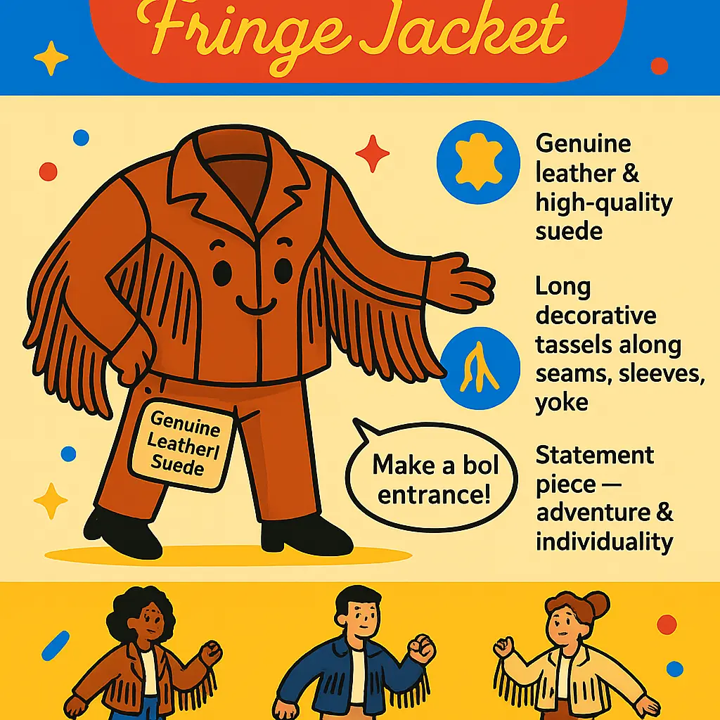 leather gallery fringe jacket - Leather