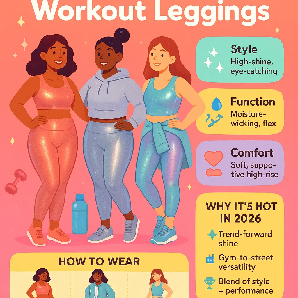 metallic workout leggings - Matching