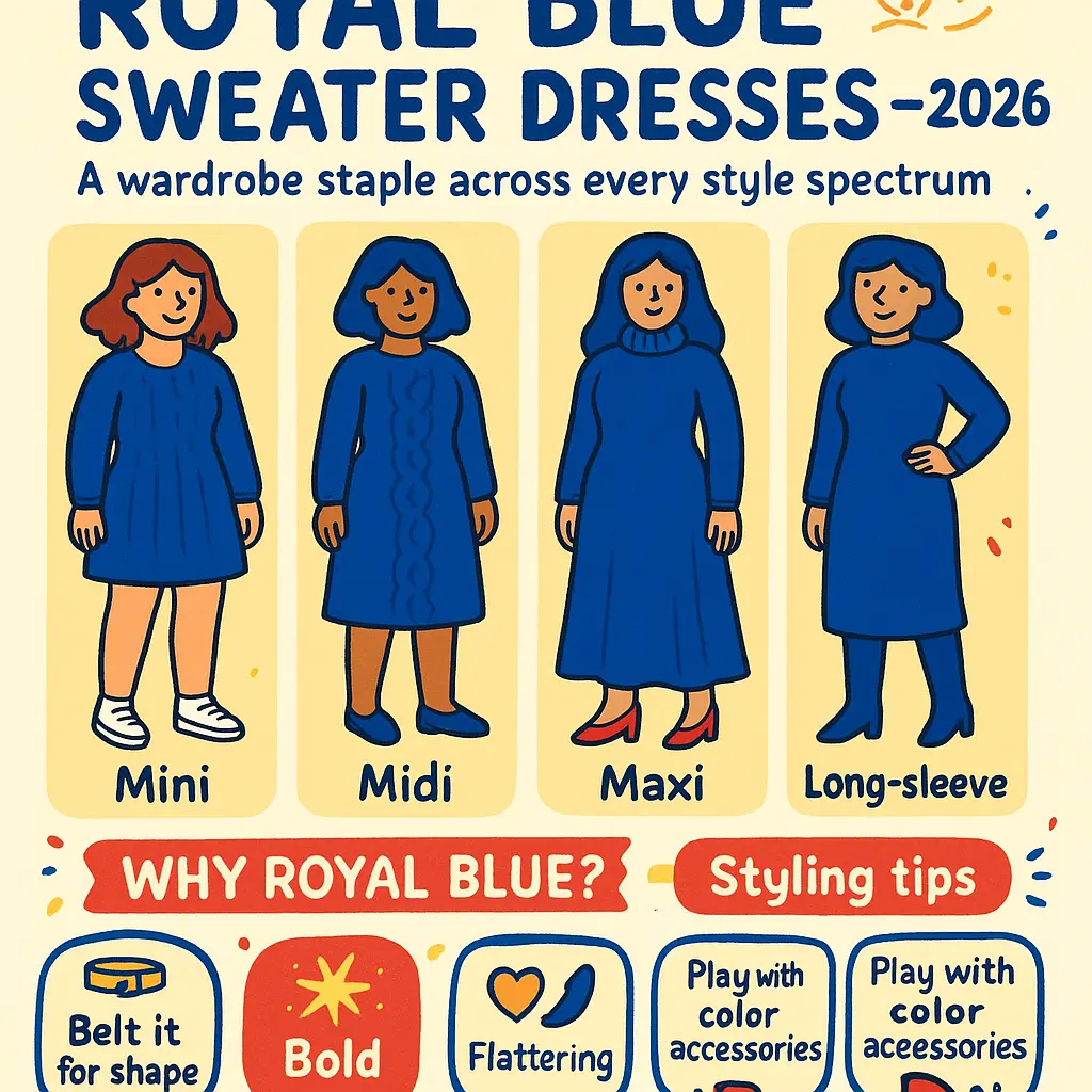 royal blue sweater dress - Clothing