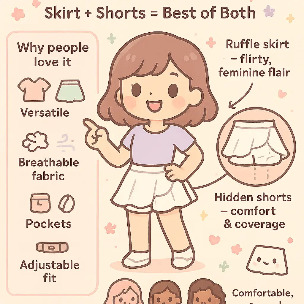 white ruffle skort - Clothing