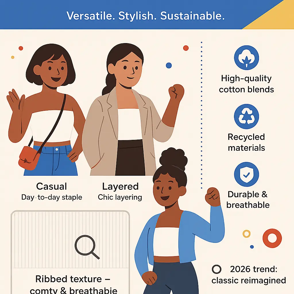 white ribbed tube top - Clothing