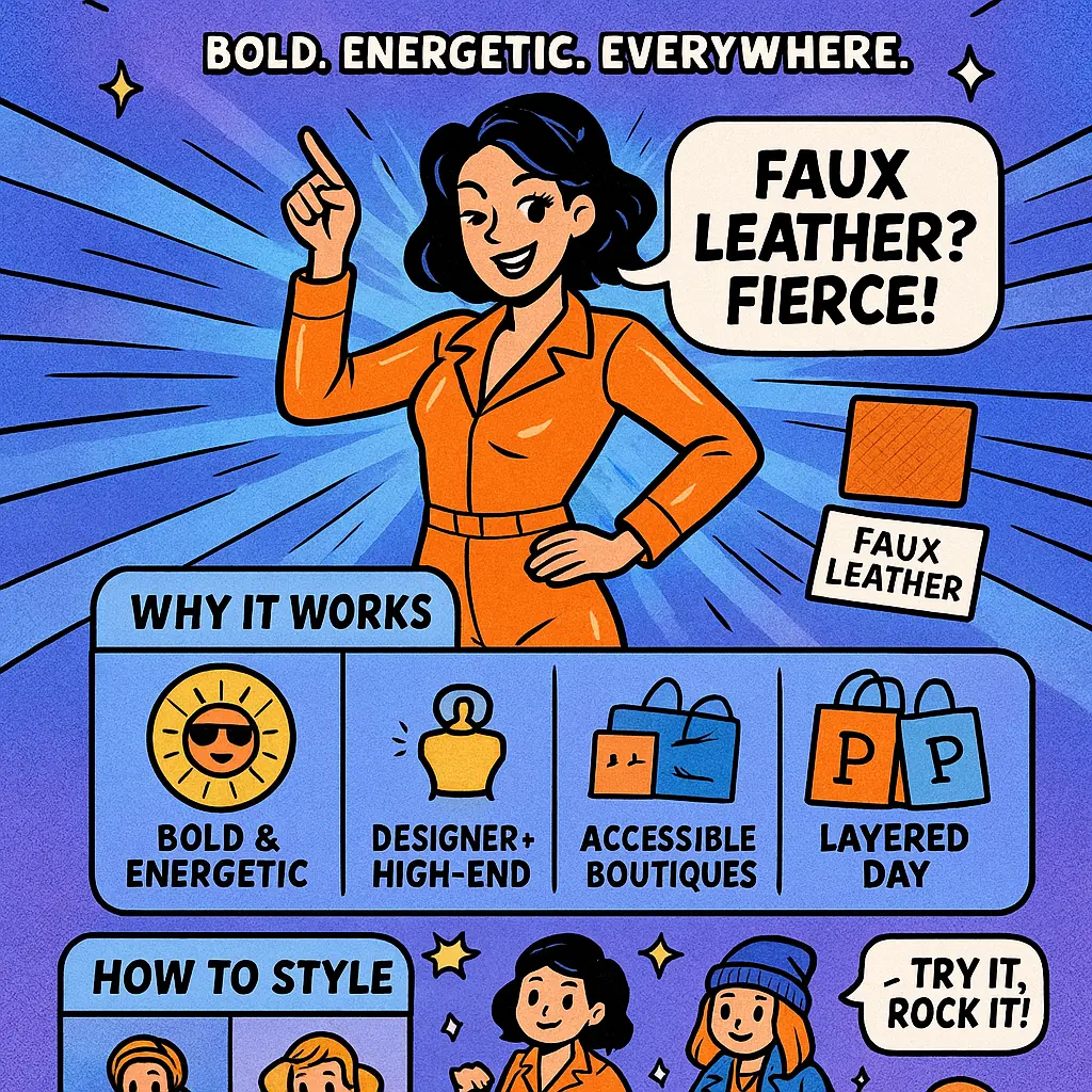 orange faux leather jumpsuit - Jumpsuit