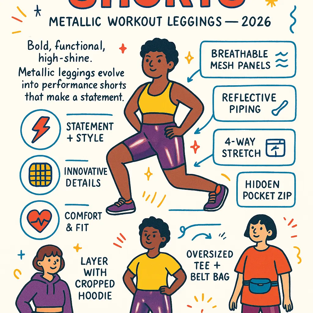 metallic workout leggings - Shorts